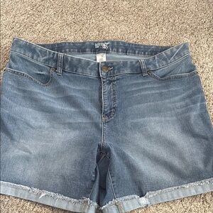 Terra & Sky Blue Jean Shorts Relaxed Fit